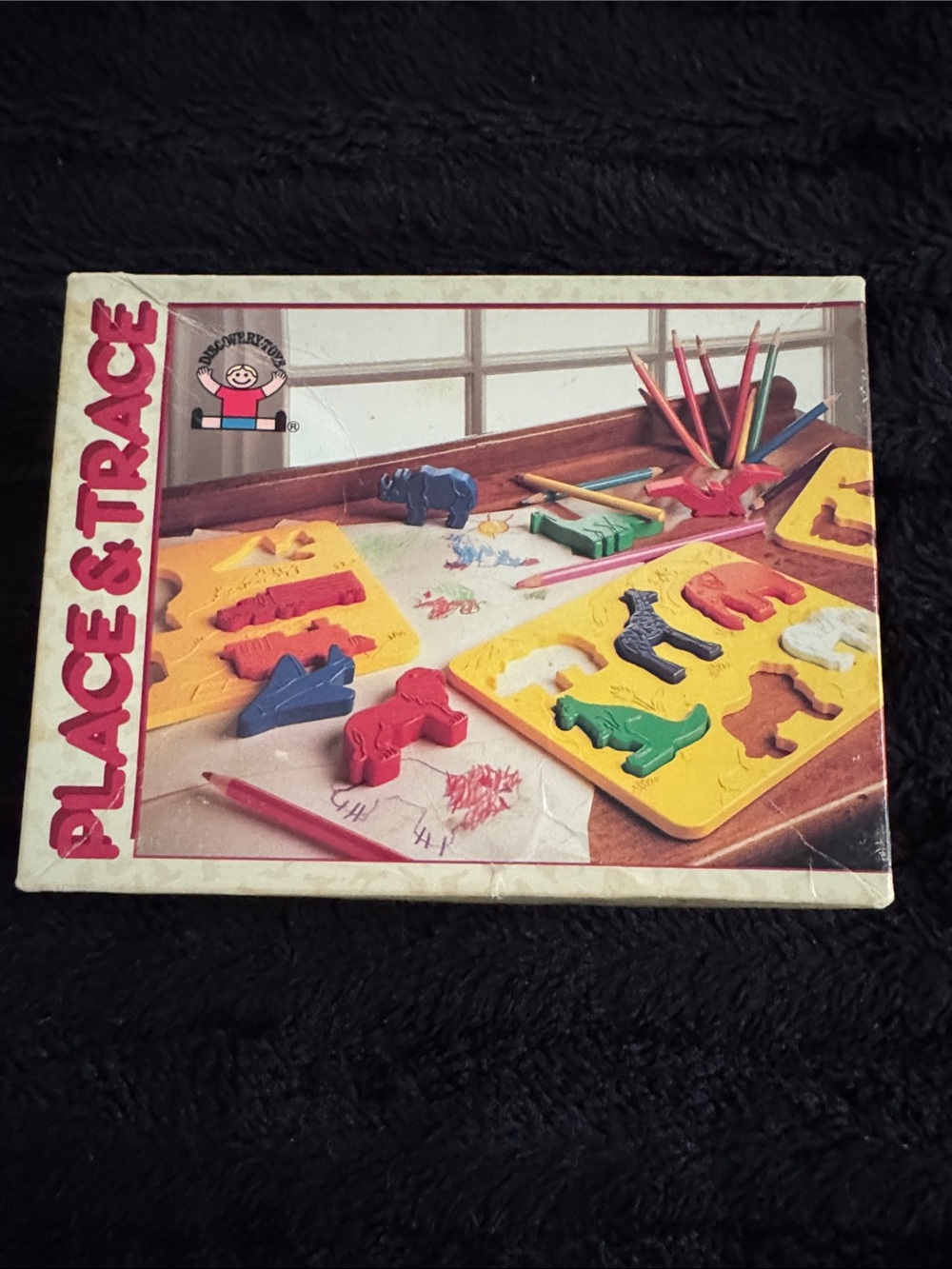 Discovery Kids Place & Trace From 18 months Puzzles Stencils Dough Cutter Match